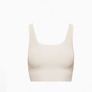 Babaton Cream Ribbed Tank Top